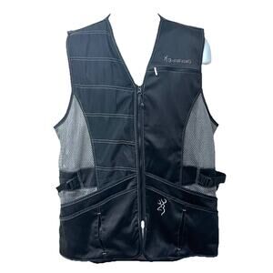 Browning Mens Size Large Reactar G3 Black Shooting Hunting Full Zip Vest Jacket
